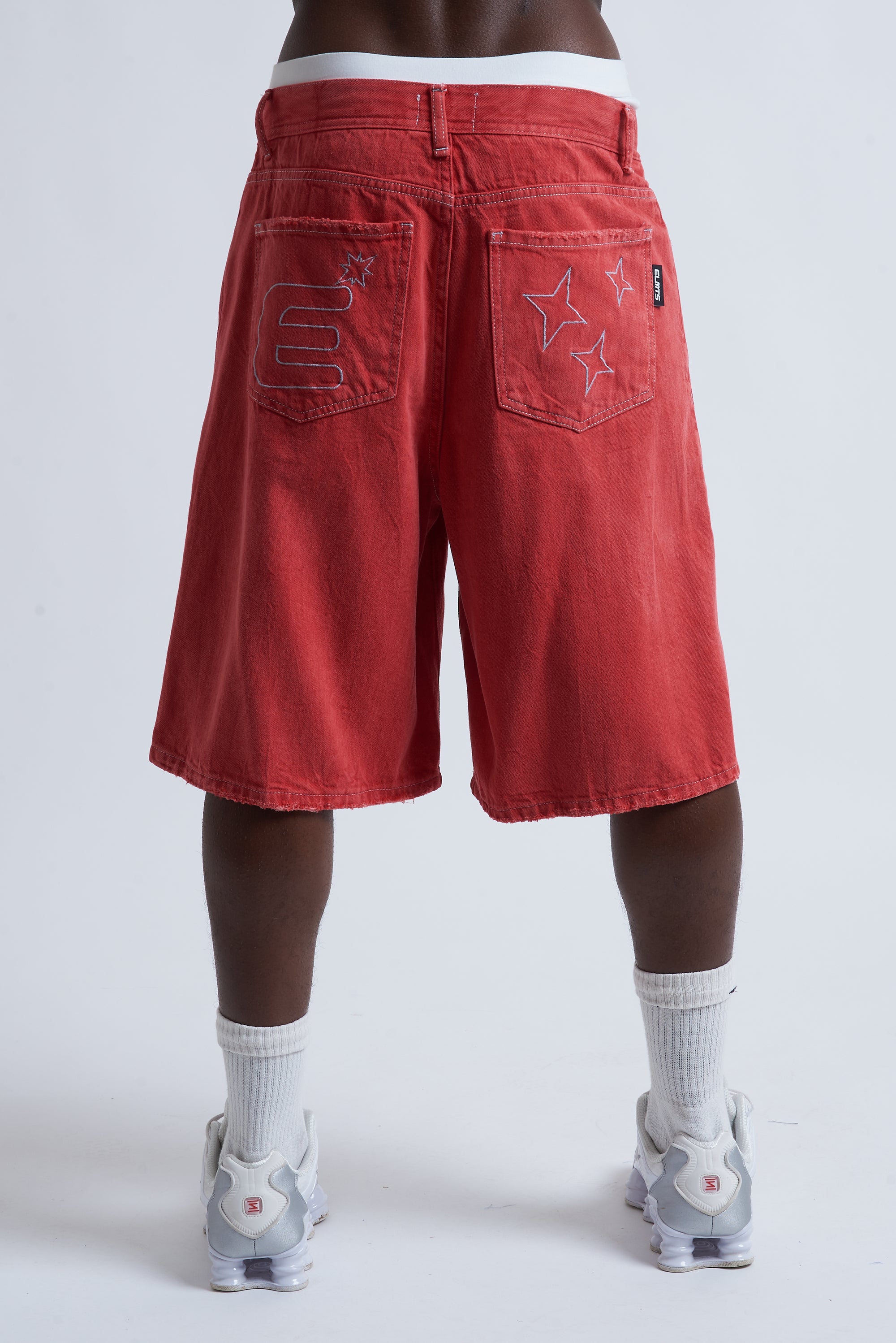 JORTS BAGGY RED DAMAGE