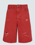 JORTS BAGGY RED DAMAGE
