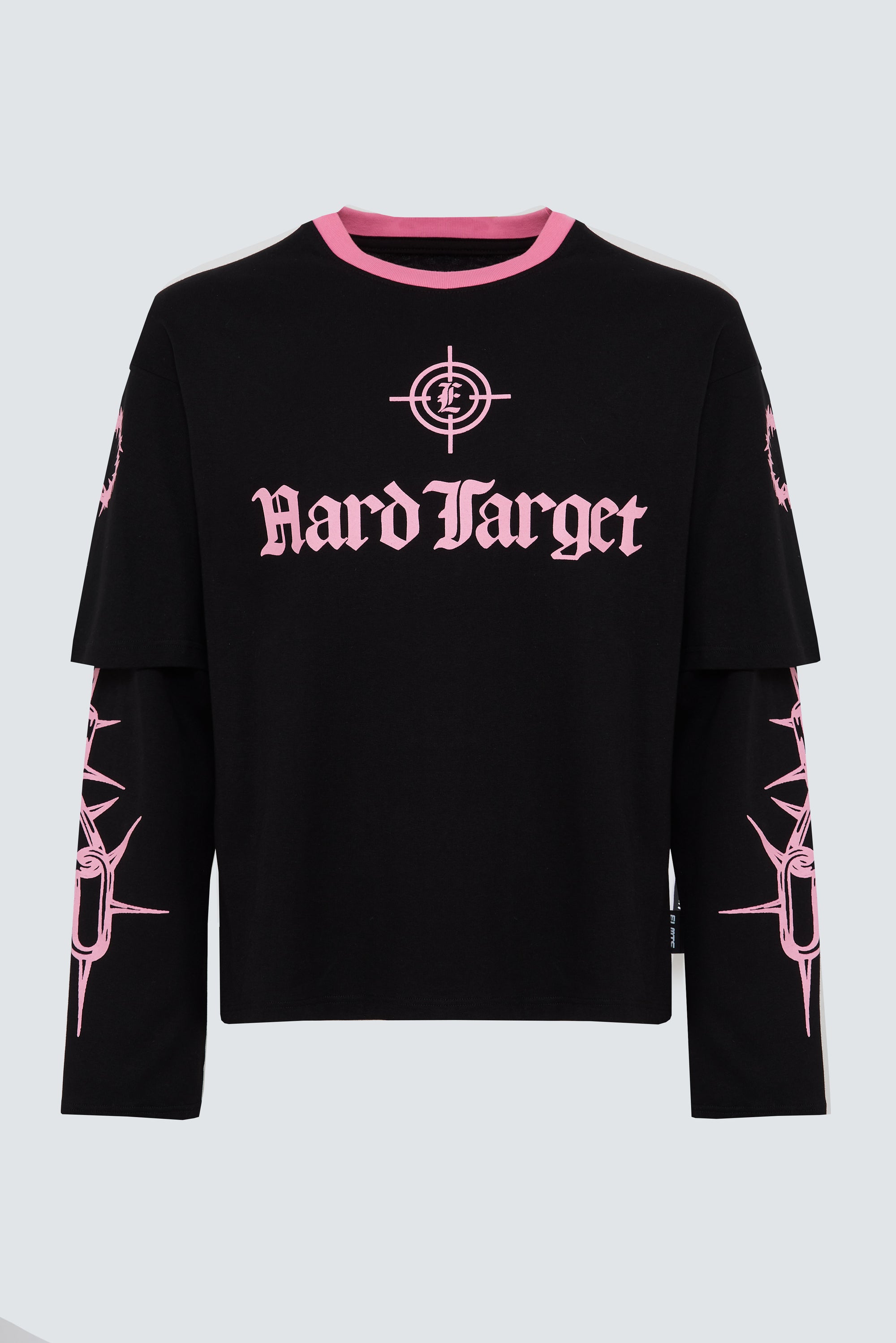 TEE HARD TARGET  DOUBLE SLEEVE BLACK