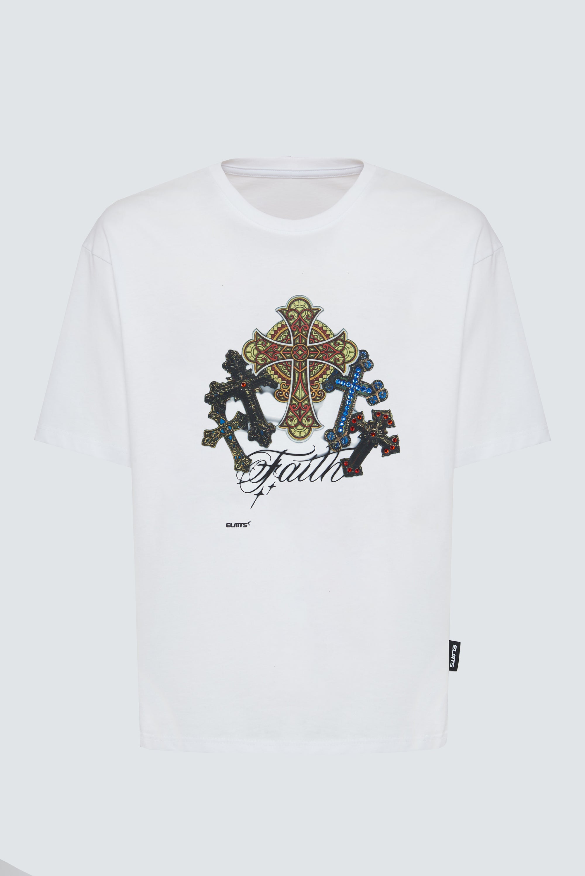 TEE BYZANTINE CROSSES WHITE