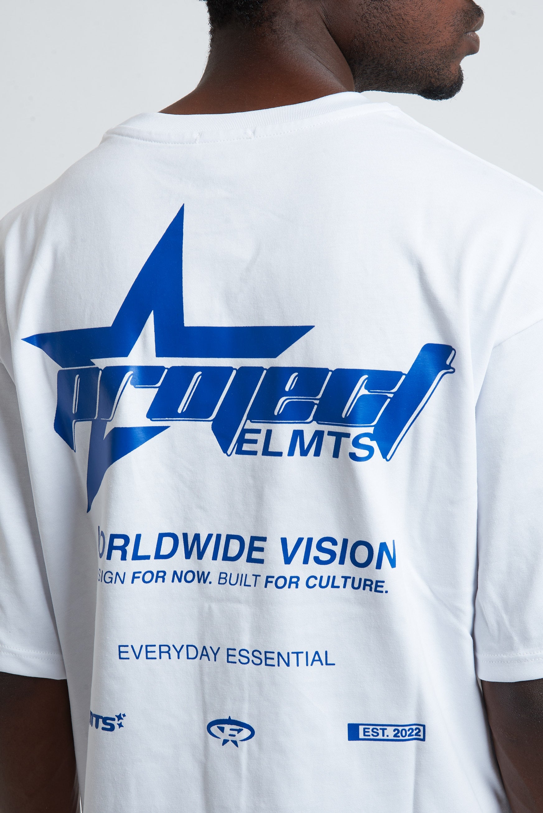 TEE PROJECT ELMTS WHITE - ROYAL