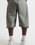 JORTS RAW DENIM  DOUBLE TWO IN ONE BLACK