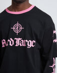 TEE HARD TARGET  DOUBLE SLEEVE BLACK