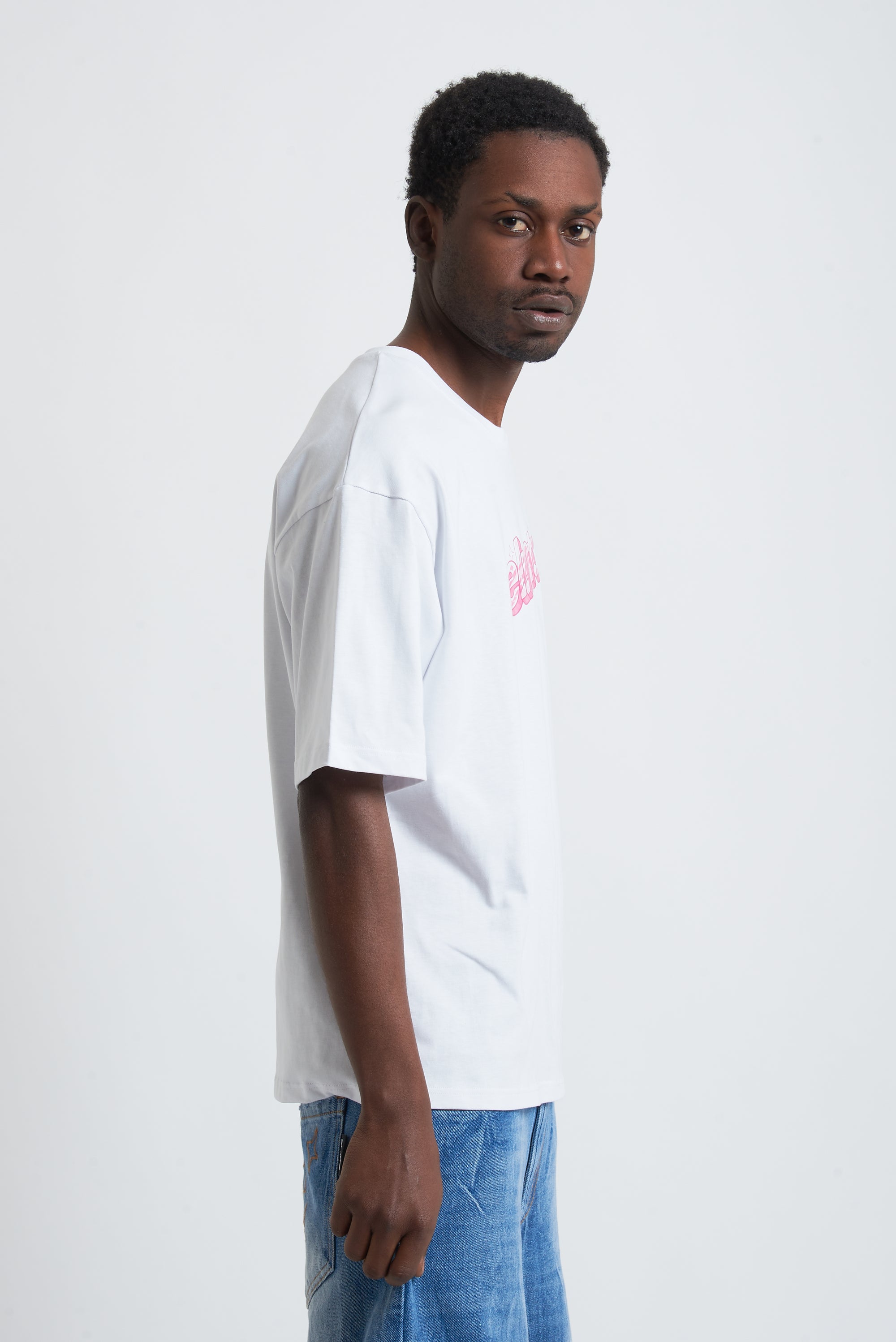 TEE WRITTEN PINK WHITE