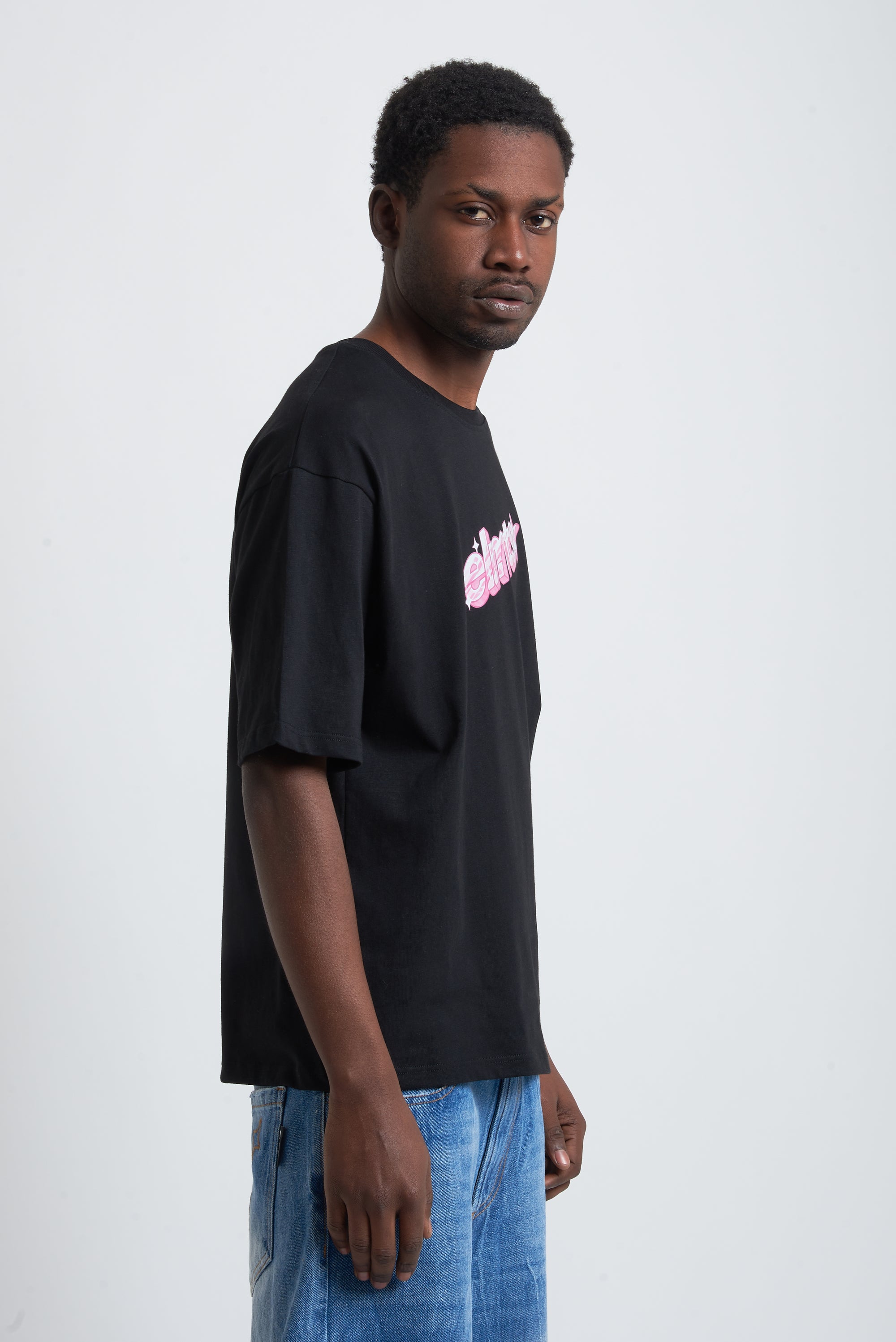 TEE WRITTEN PINK BLACK
