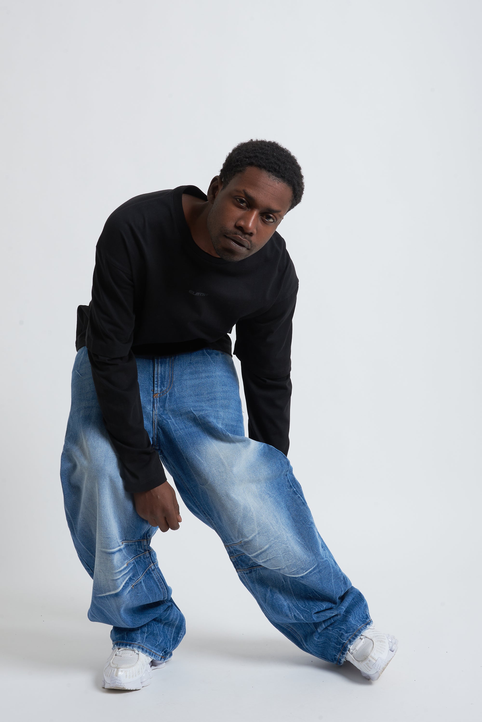 DOUBLE SLEEVE LOGO BLACK