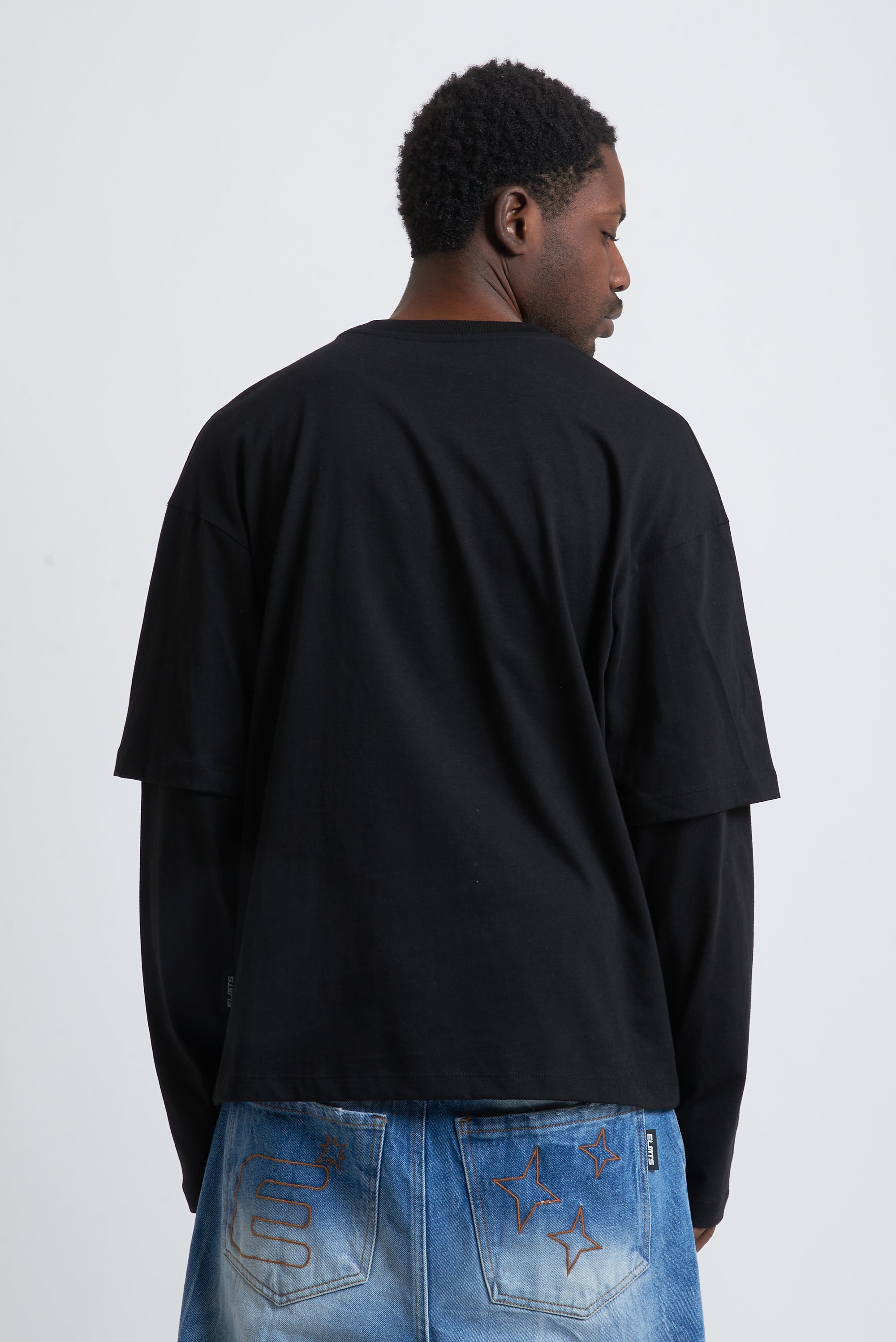 DOUBLE SLEEVE LOGO BLACK