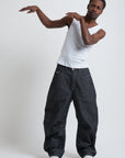 RAW DENIM BAGGY BLACK
