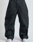 RAW DENIM BAGGY BLACK