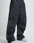 RAW DENIM BAGGY BLACK
