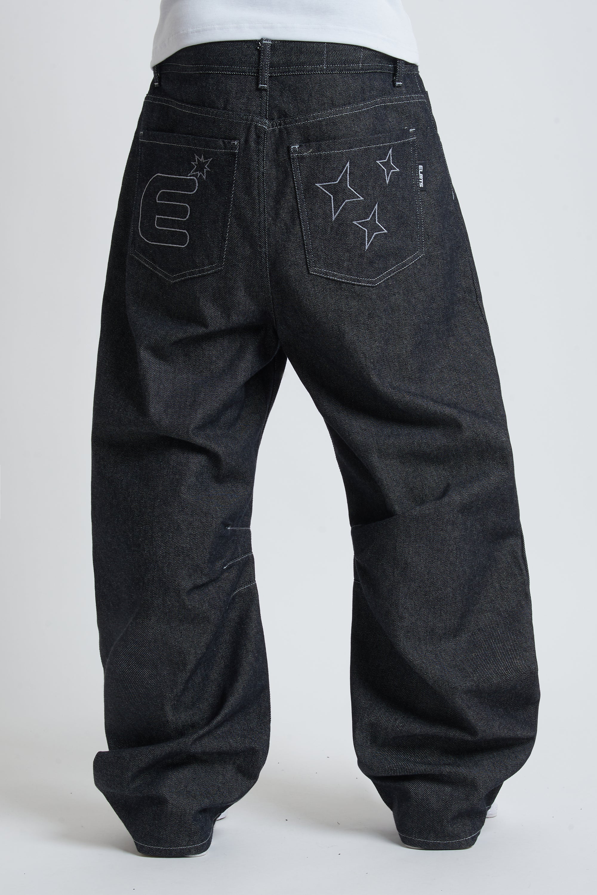 RAW DENIM BAGGY BLACK