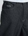 RAW DENIM BAGGY BLACK