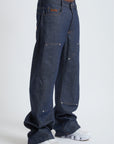 RAW DENIM BAGGY DOUBLE TWO IN ONE BLUE
