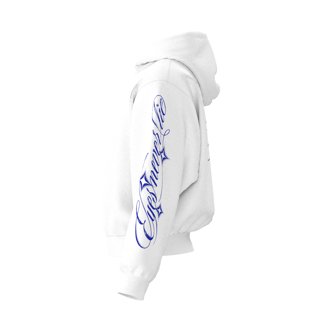 Hoodie Eyes Never Lie WHITE-ROYAL