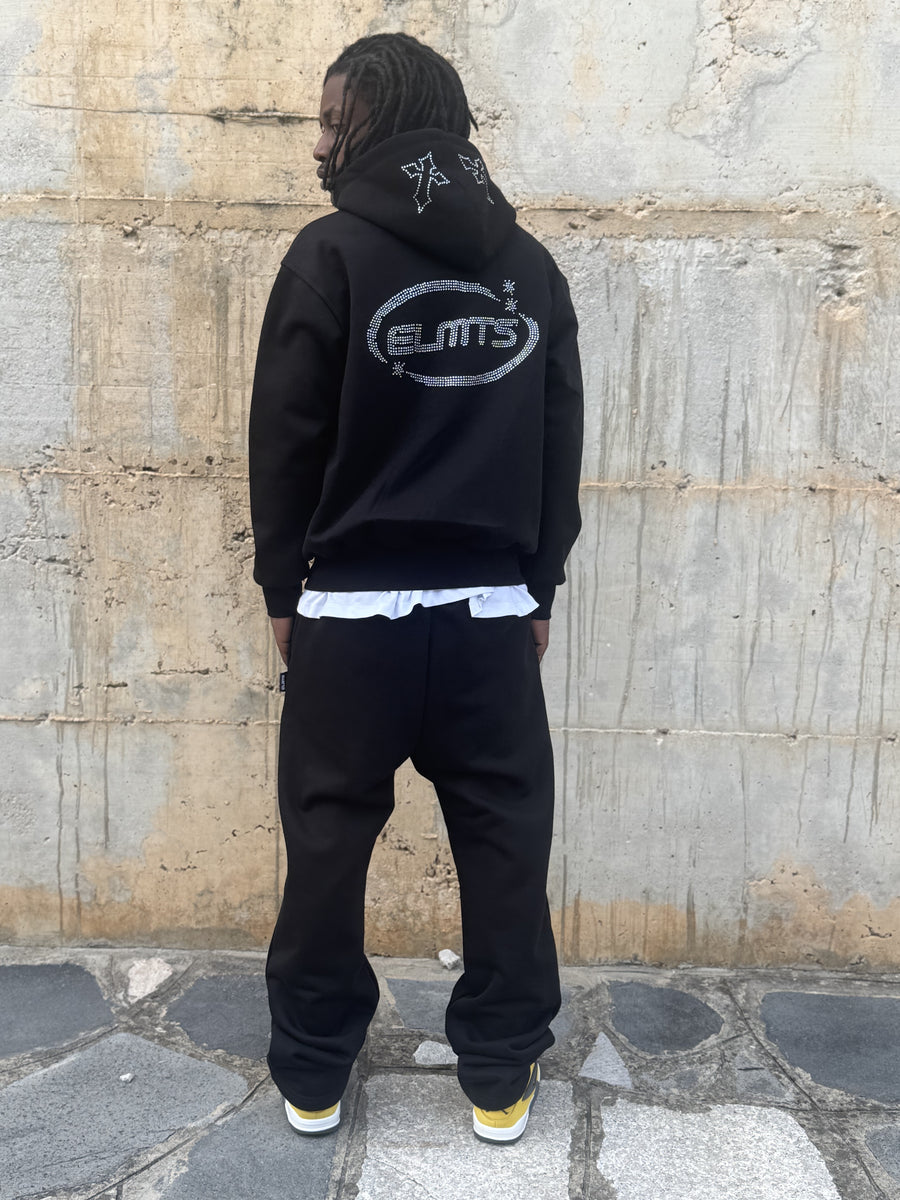 TRACK SUIT LIGHTNING & CROSSES CRISTAL LIMITED EDITION BLACK