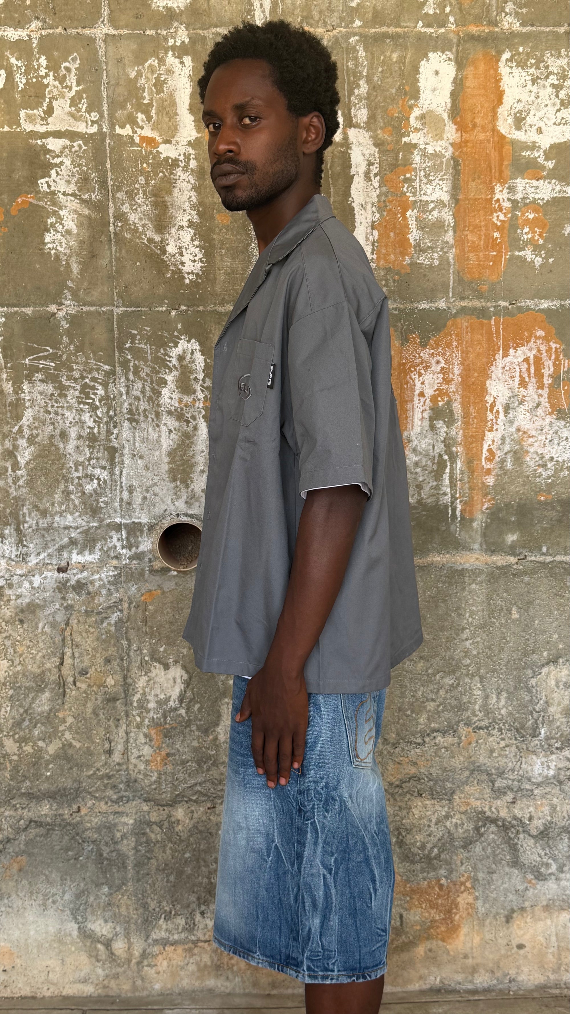 JACKET EMBROIDERED PIOMBO