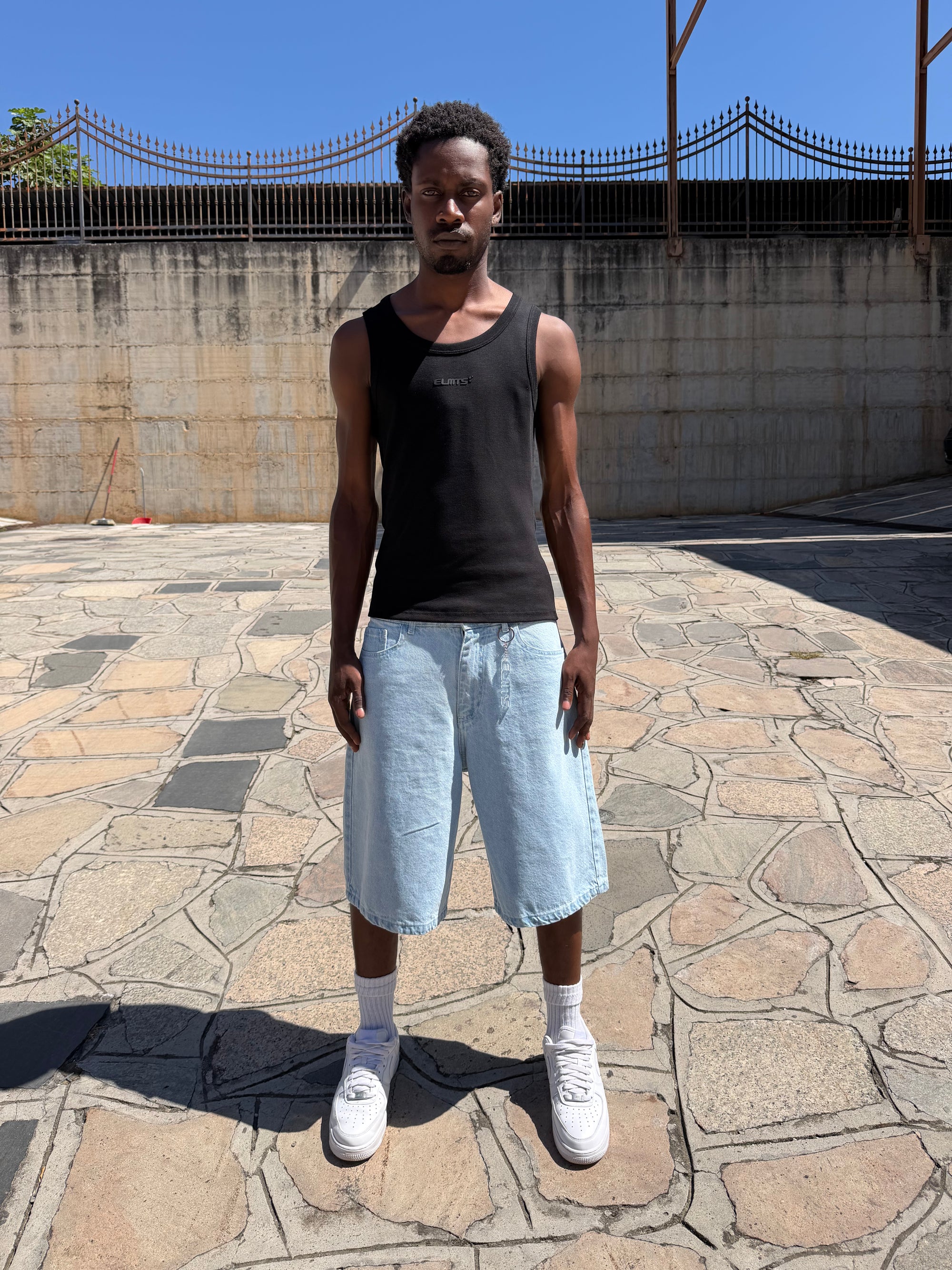 JORTS STONE WASHED CLEAR