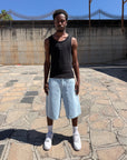 JORTS STONE WASHED CLEAR