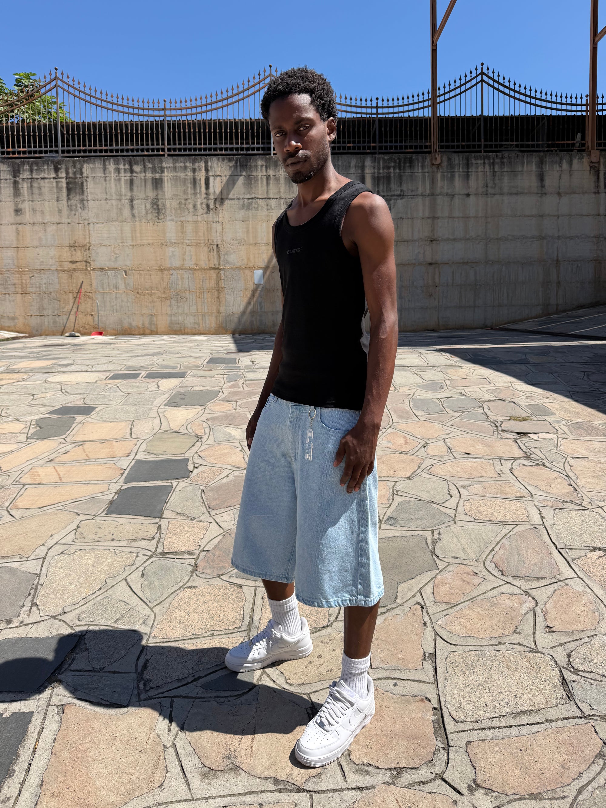 JORTS STONE WASHED CLEAR