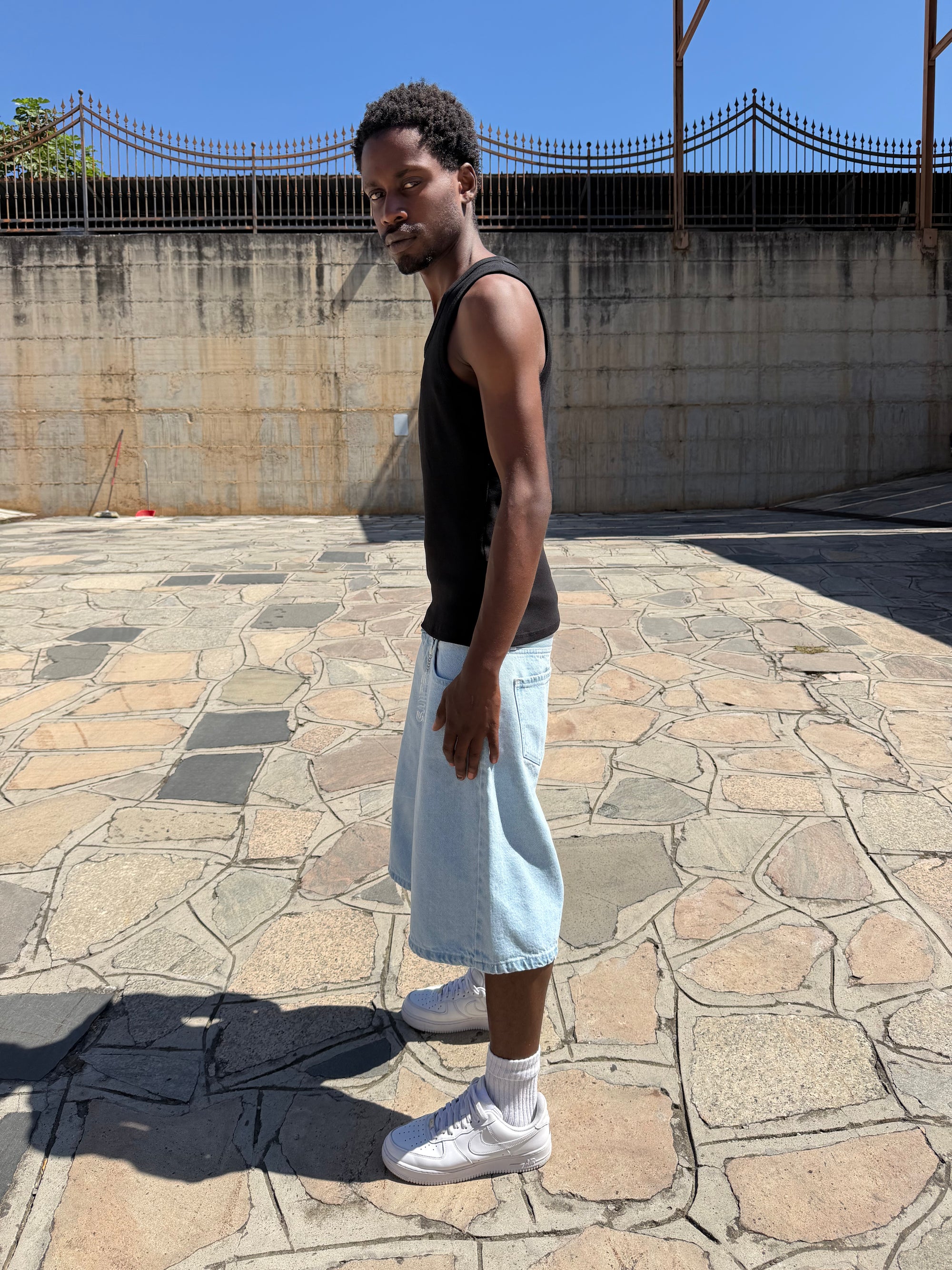 JORTS STONE WASHED CLEAR