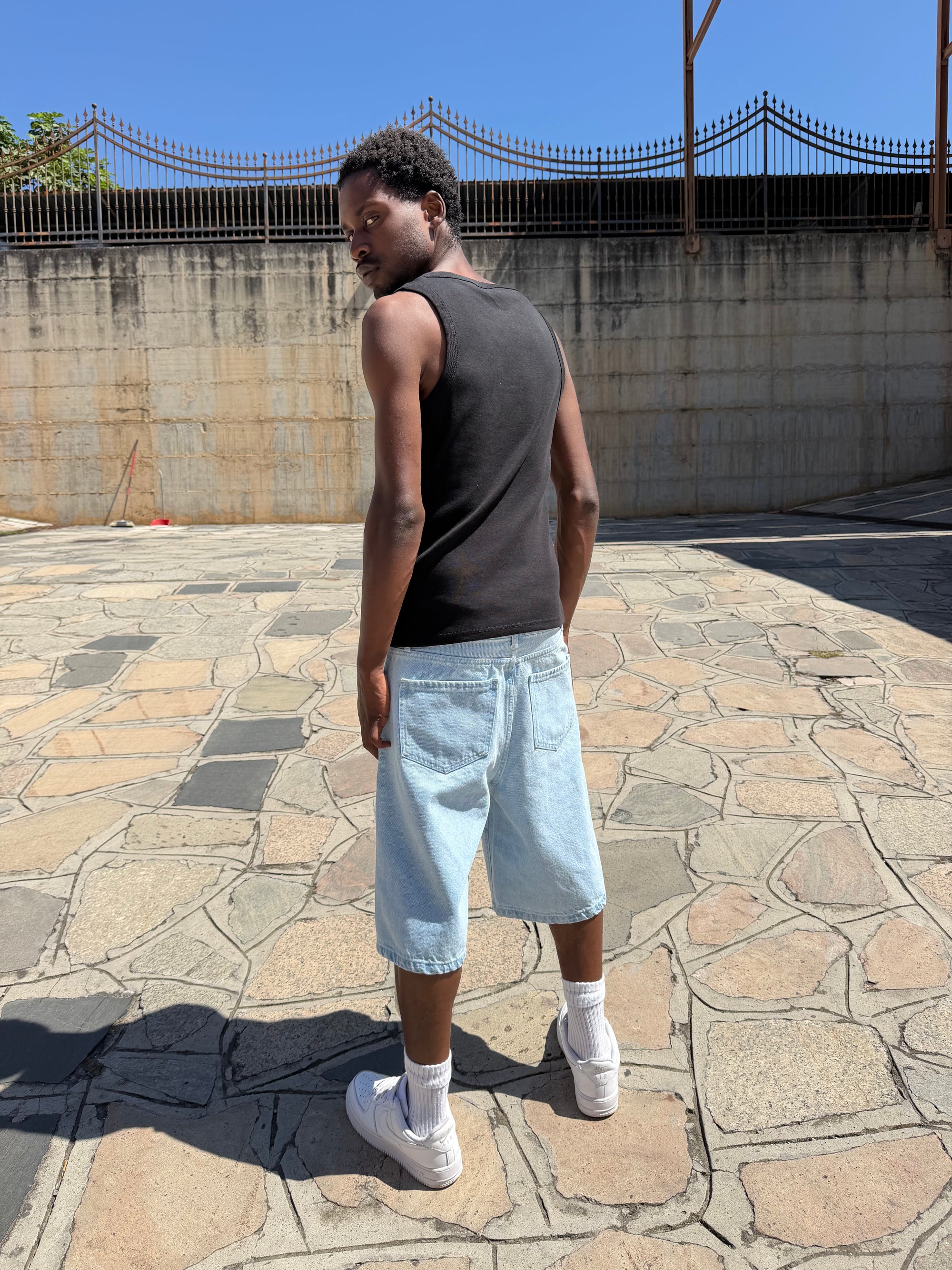 JORTS STONE WASHED CLEAR
