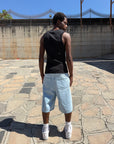 JORTS STONE WASHED CLEAR