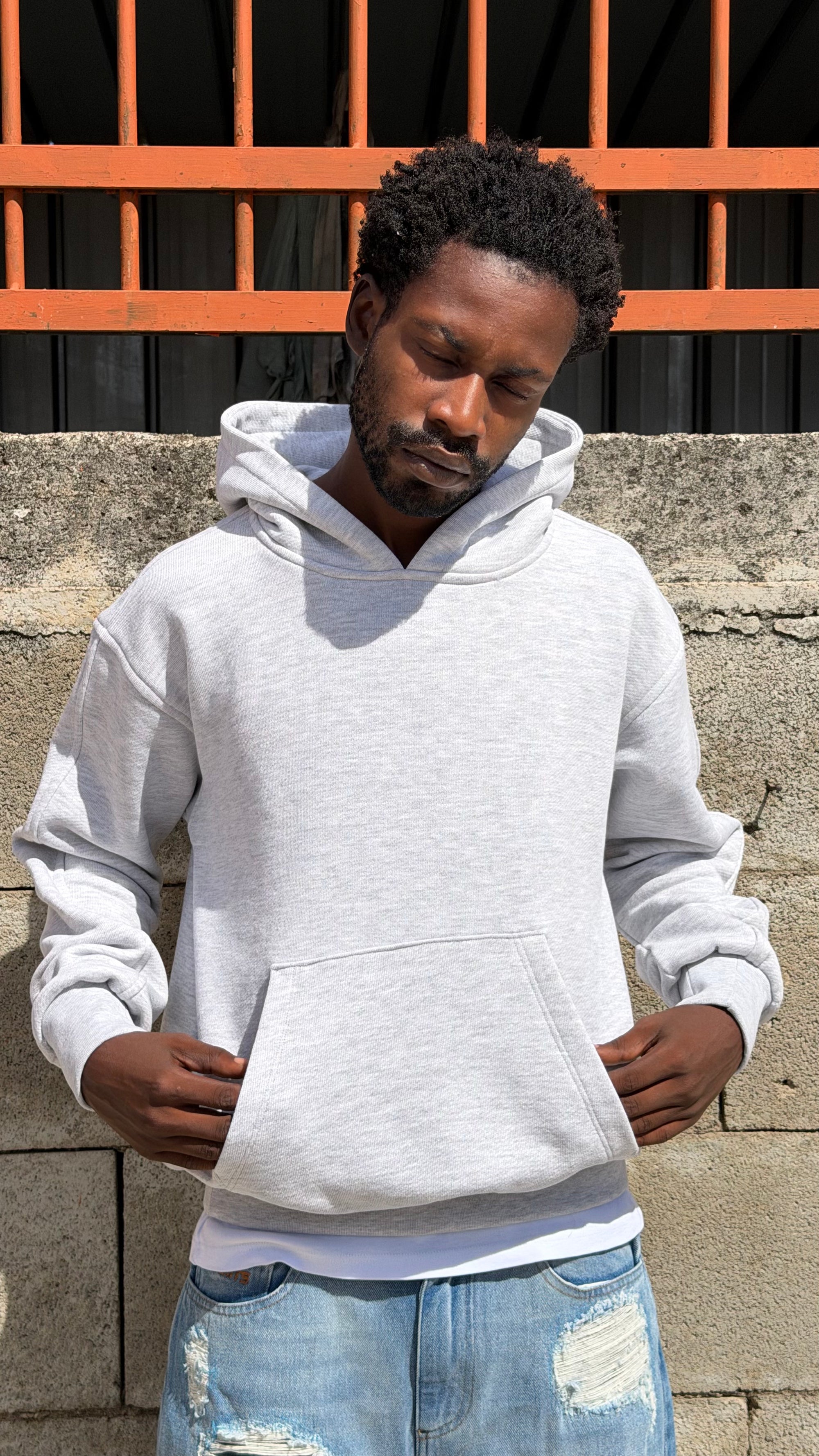 STRUCTURE HOODIE SMOKE