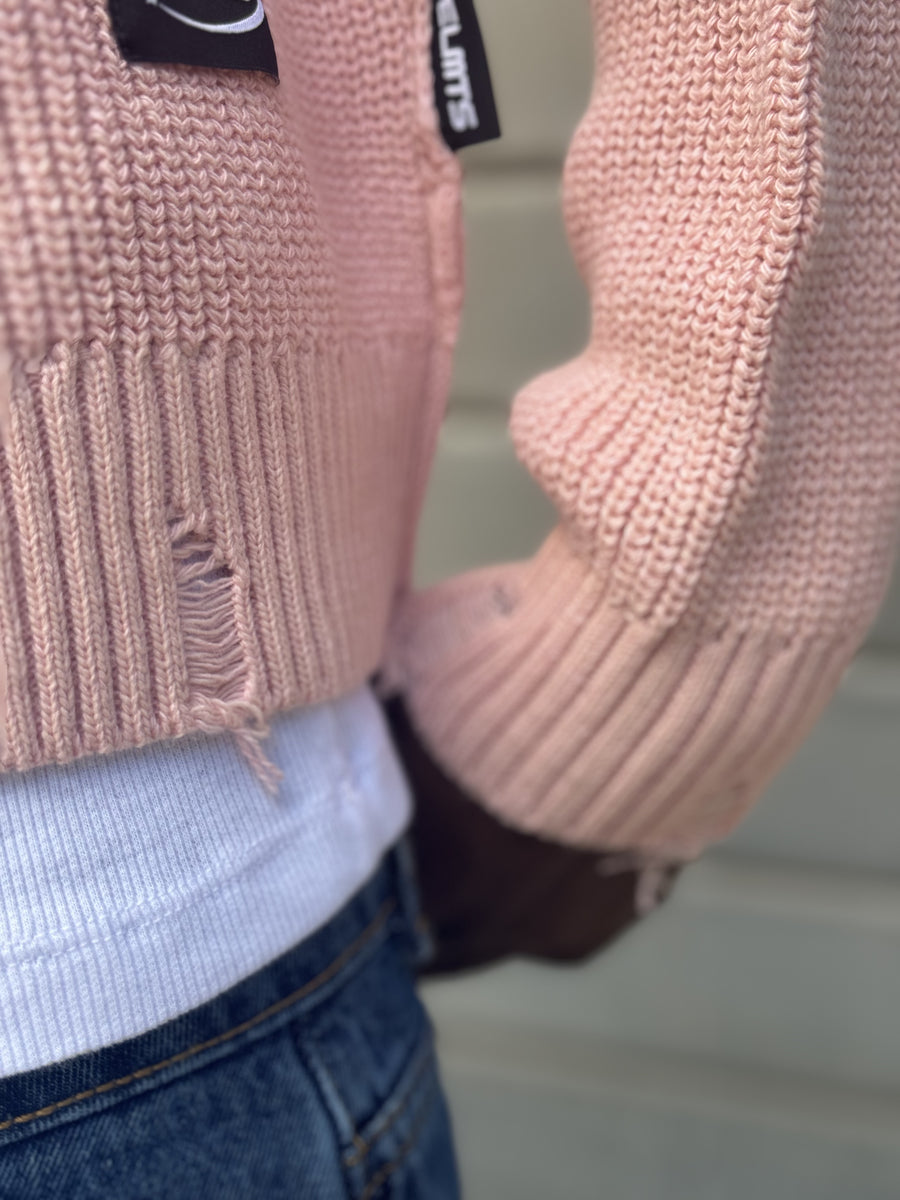 SWEATER crop Costa Inglese PINK