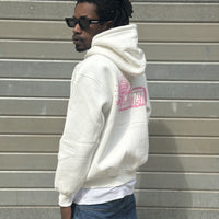 PERFECT HOODIE POLICOT WORLD LINE WHITE-PINK