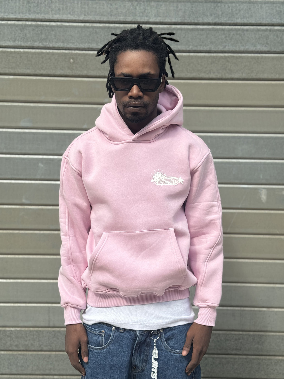 PERFECT HOODIE POLICOT WORLD LINE PINK/WHITE