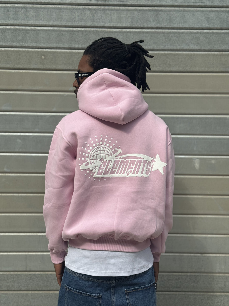 PERFECT HOODIE POLICOT WORLD LINE PINK/WHITE