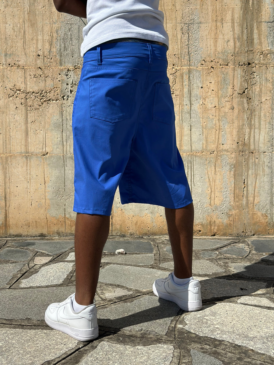 JORTS BAGGY EMBROIDERED ROYAL