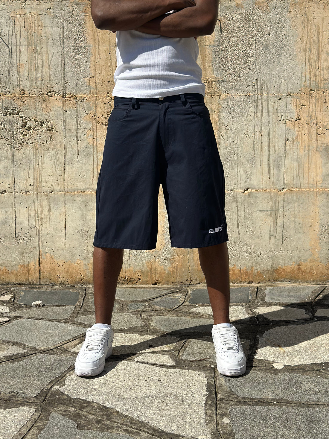 JORTS COTONE EMBROIDERED BLU NIGHT