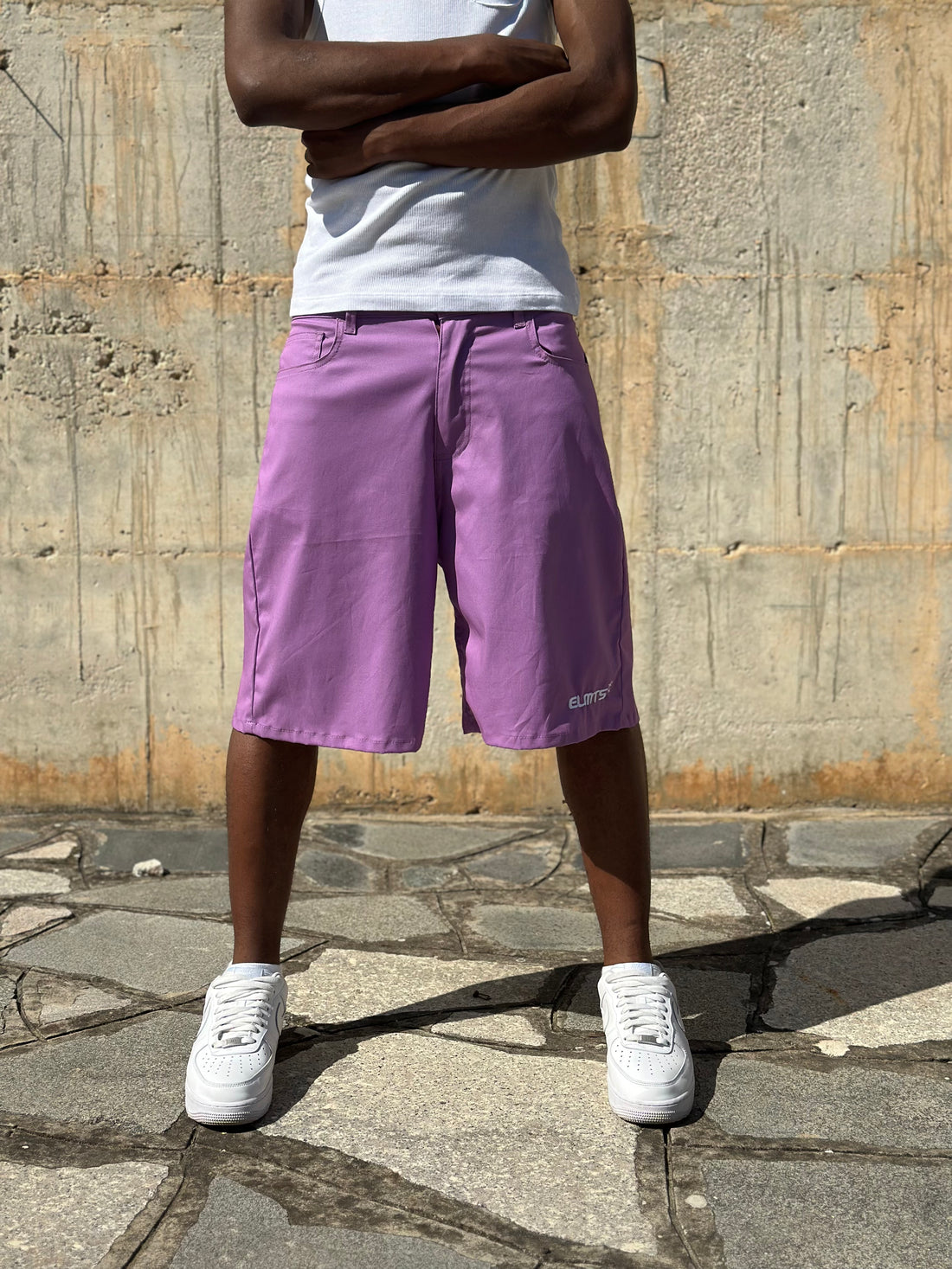JORTS COTONE EMBROIDERED LILLA