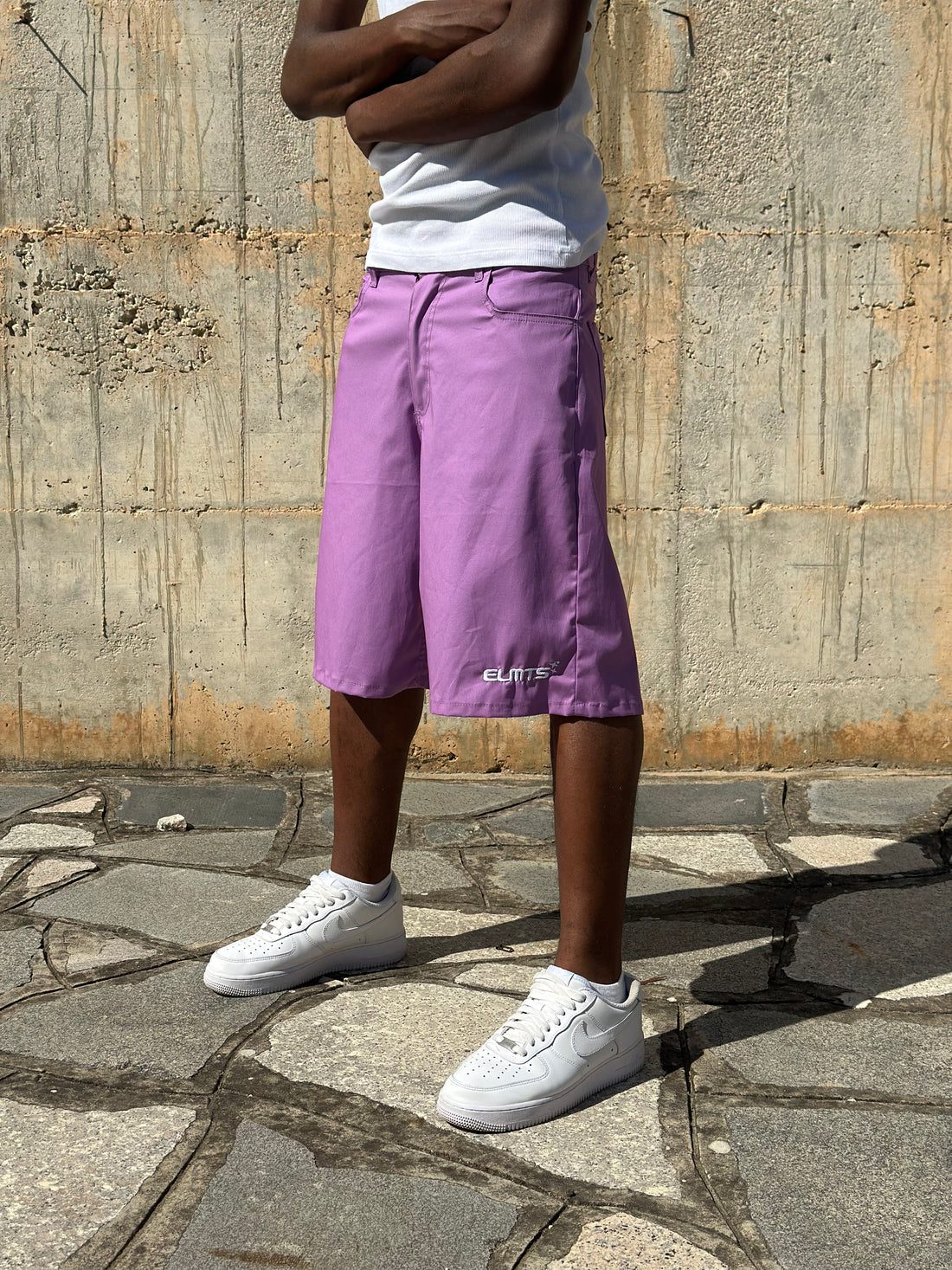JORTS COTONE EMBROIDERED LILLA