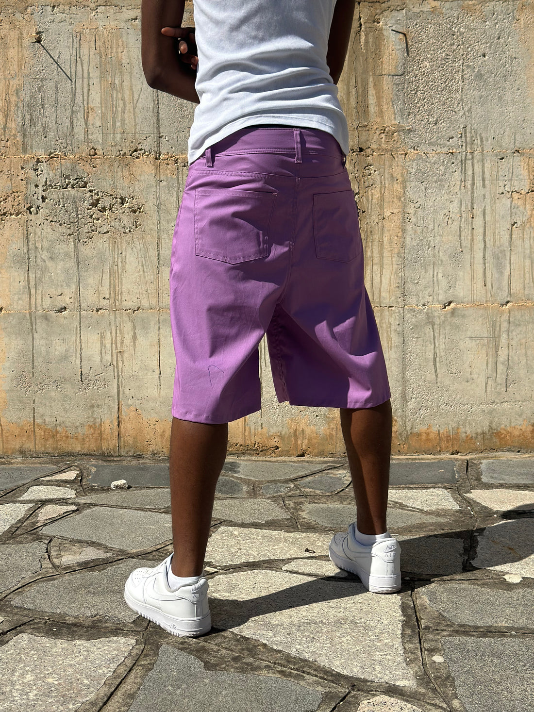 JORTS COTONE EMBROIDERED LILLA