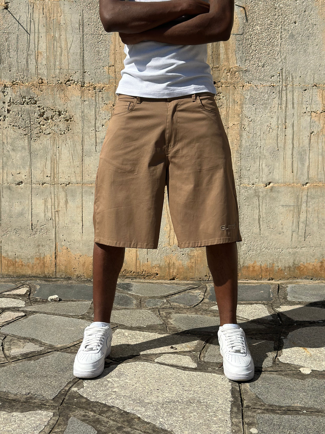 JORTS COTONE EMBROIDERED CAMEL