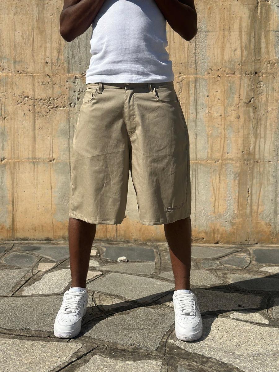 JORTS COTONE EMBROIDERED SAND