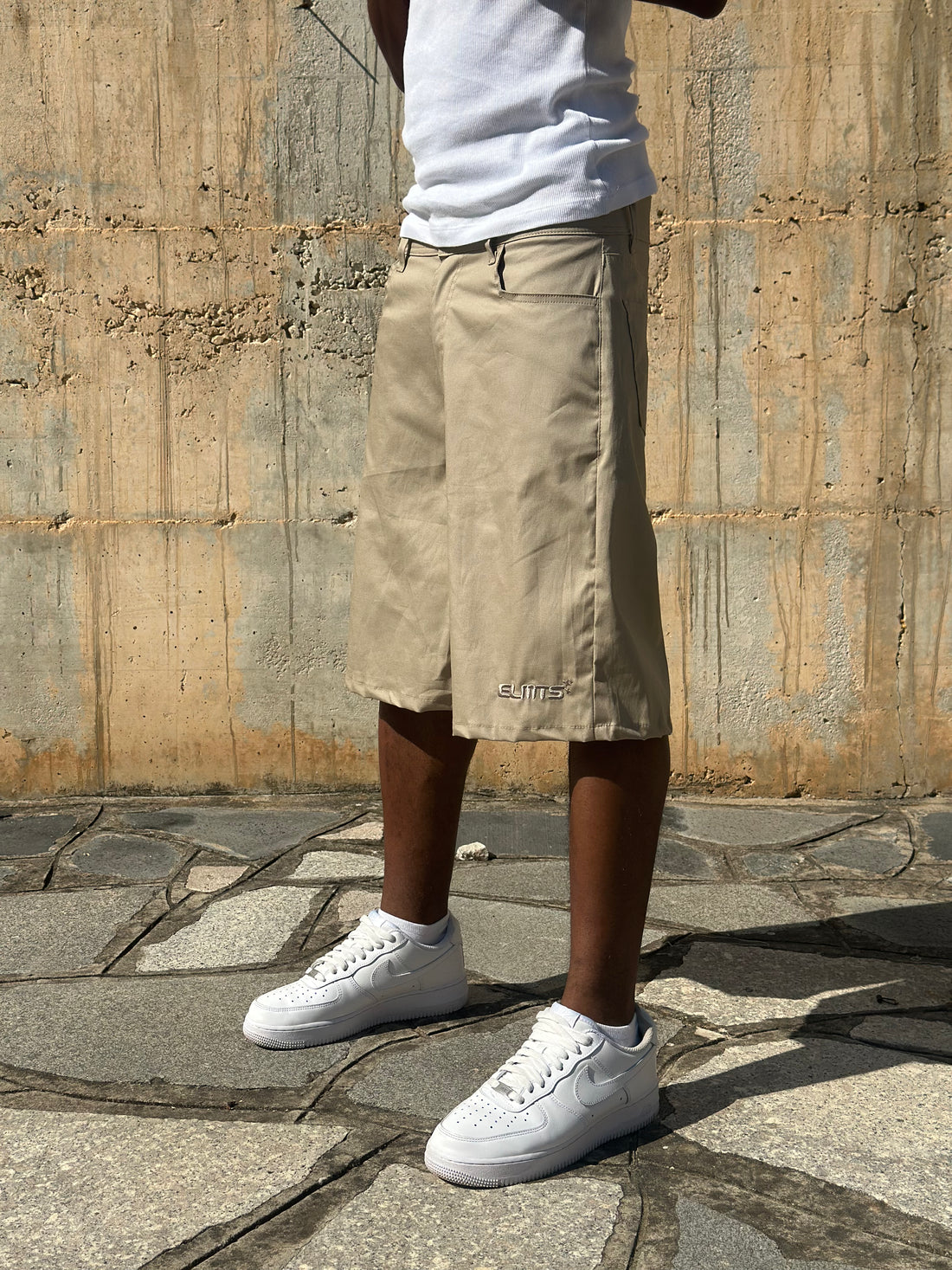 JORTS COTONE EMBROIDERED SAND