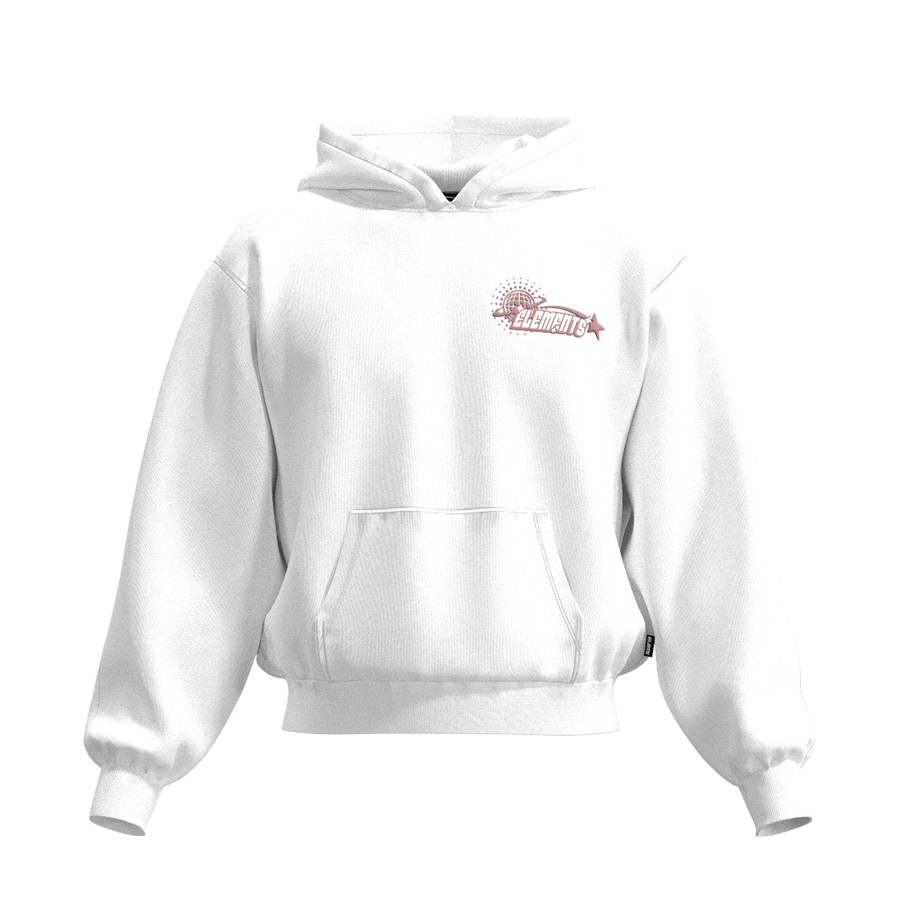 PERFECT HOODIE POLICOT WORLD LINE WHITE-PINK