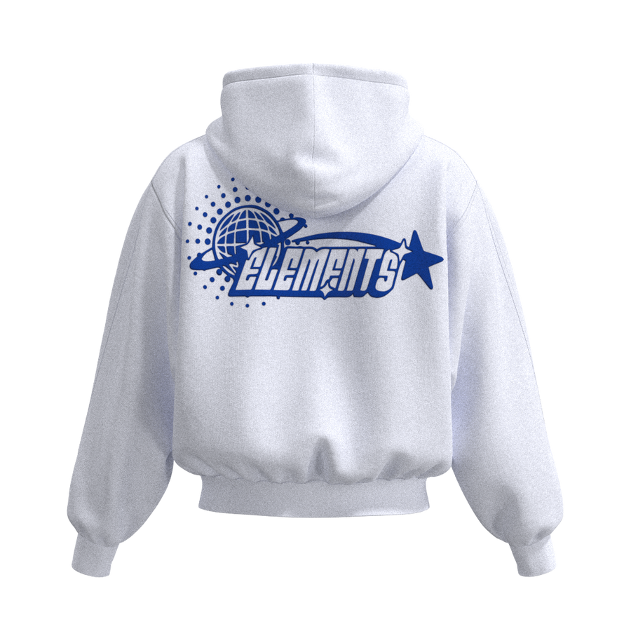 PERFECT HOODIE POLICOT WORLD LINE WHITE/ROYAL