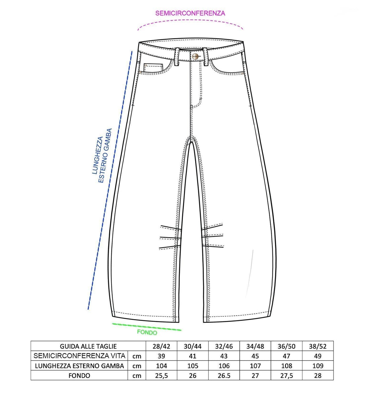 THORN BAGGY DENIM – BLUE CRIMSON