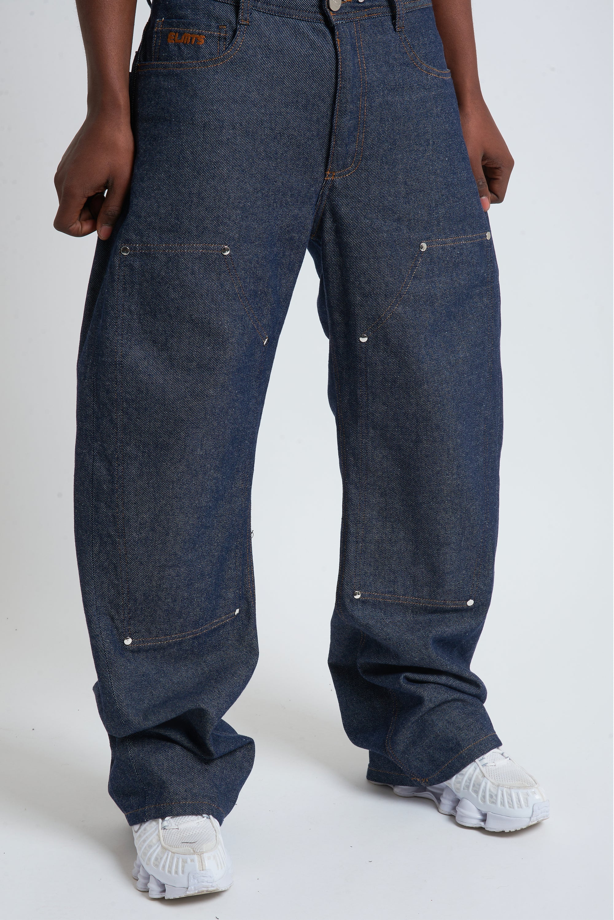 RAW DENIM BAGGY DOUBLE TWO IN ONE BLUE