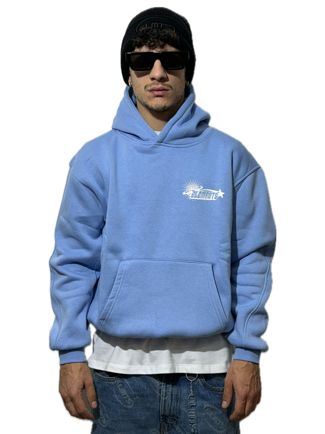 PERFECT HOODIE POLICOT WORLD LINE SKY\WHITE