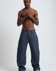 RAW DENIM BAGGY DOUBLE TWO IN ONE BLUE