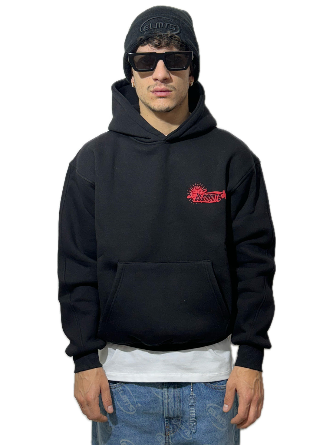 PERFECT HOODIE POLICOT WORLD LINE BLACK & RED