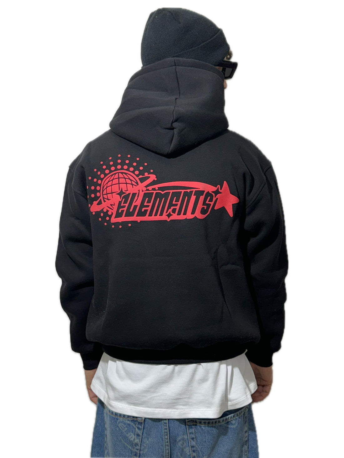 PERFECT HOODIE POLICOT WORLD LINE BLACK & RED