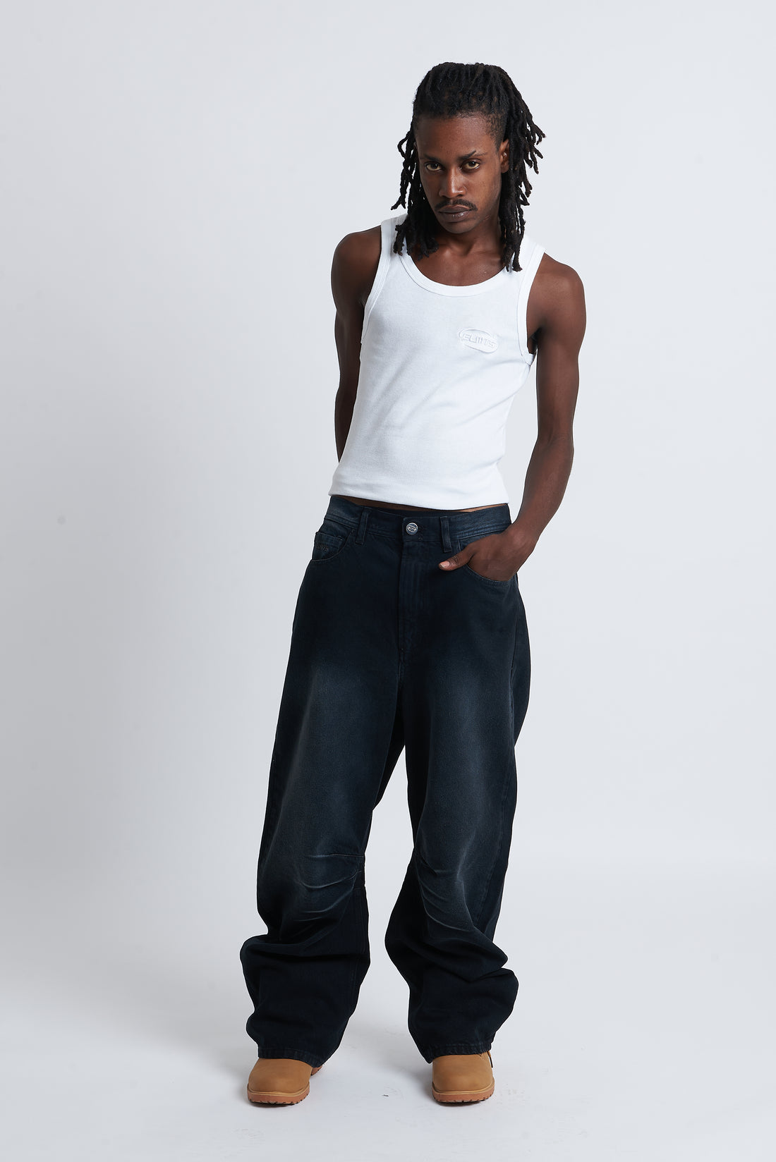 DENIM BAGGY BLACK