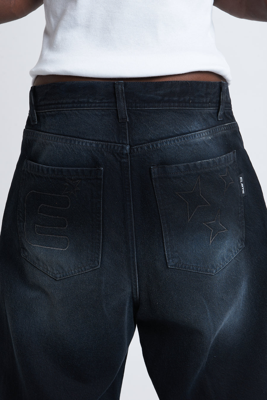 DENIM BAGGY BLACK
