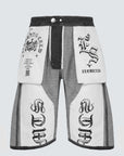 JORTS RAW DENIM  DOUBLE TWO IN ONE BLACK